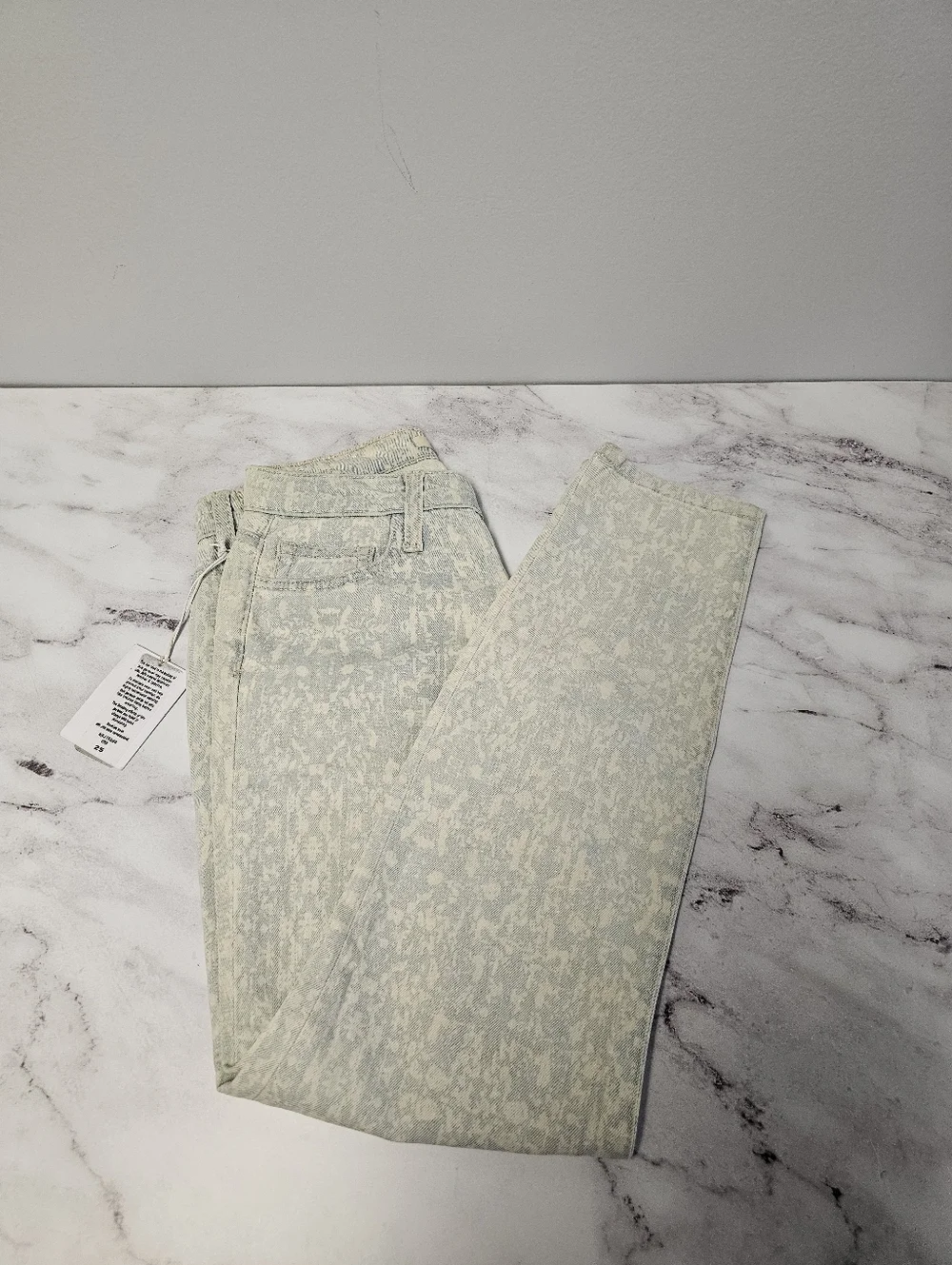 Joe's Jeans The High Water Ankle Mid Rise Blue White‎ Jeans 25W NWT